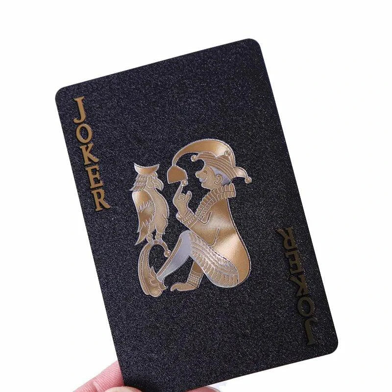 Color Black Gold Waterproof Playing Card Game