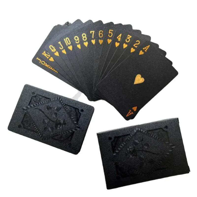 Color Black Gold Waterproof Playing Card Game