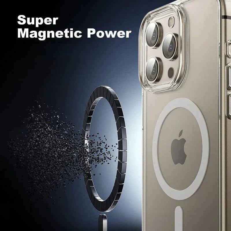 MagSafe Compatible Magnetic Clear Case for iPhone 16/15/14/13/12/11 Pro Max Plus