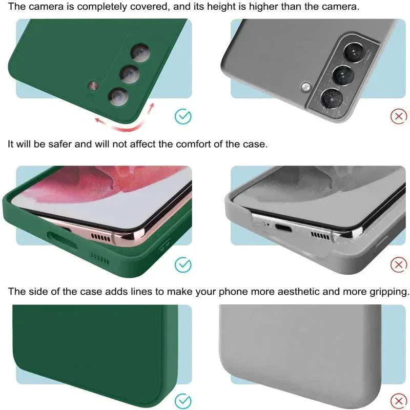 Coque en silicone de luxe pour Samsung Galaxy S24/S20/S21/S22/S23/Note Series
