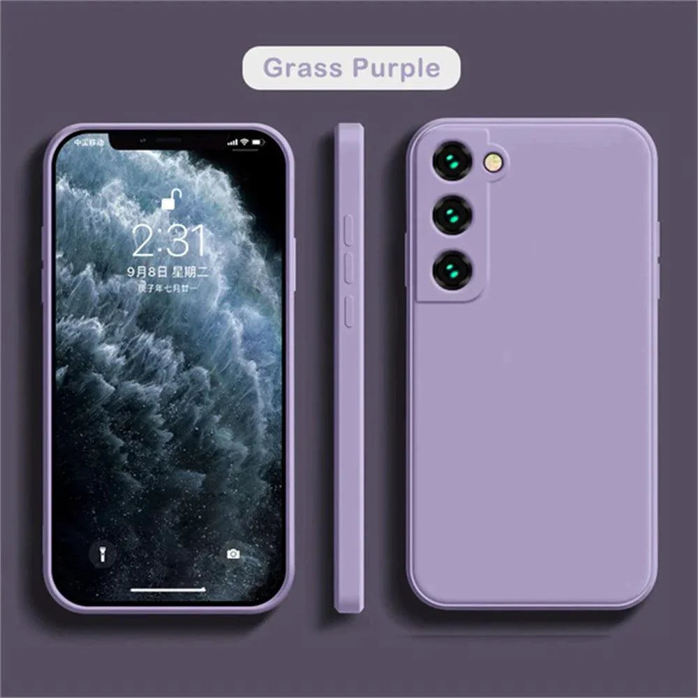 Coque en silicone de luxe pour Samsung Galaxy S24/S20/S21/S22/S23/Note Series