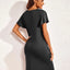 Short sleeved V-neck home sleepwear dress - Korvel