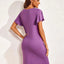 Short sleeved V-neck home sleepwear dress - Korvel