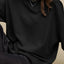 Side Slit Round Neck Long Sleeve Sweatshirt - Korvel