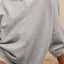 Side Slit Round Neck Long Sleeve Sweatshirt - Korvel