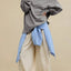 Side Slit Round Neck Long Sleeve Sweatshirt - Korvel