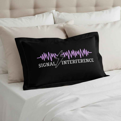 Signal Interference Microfiber Pillow Sham – Violet Waveform Design