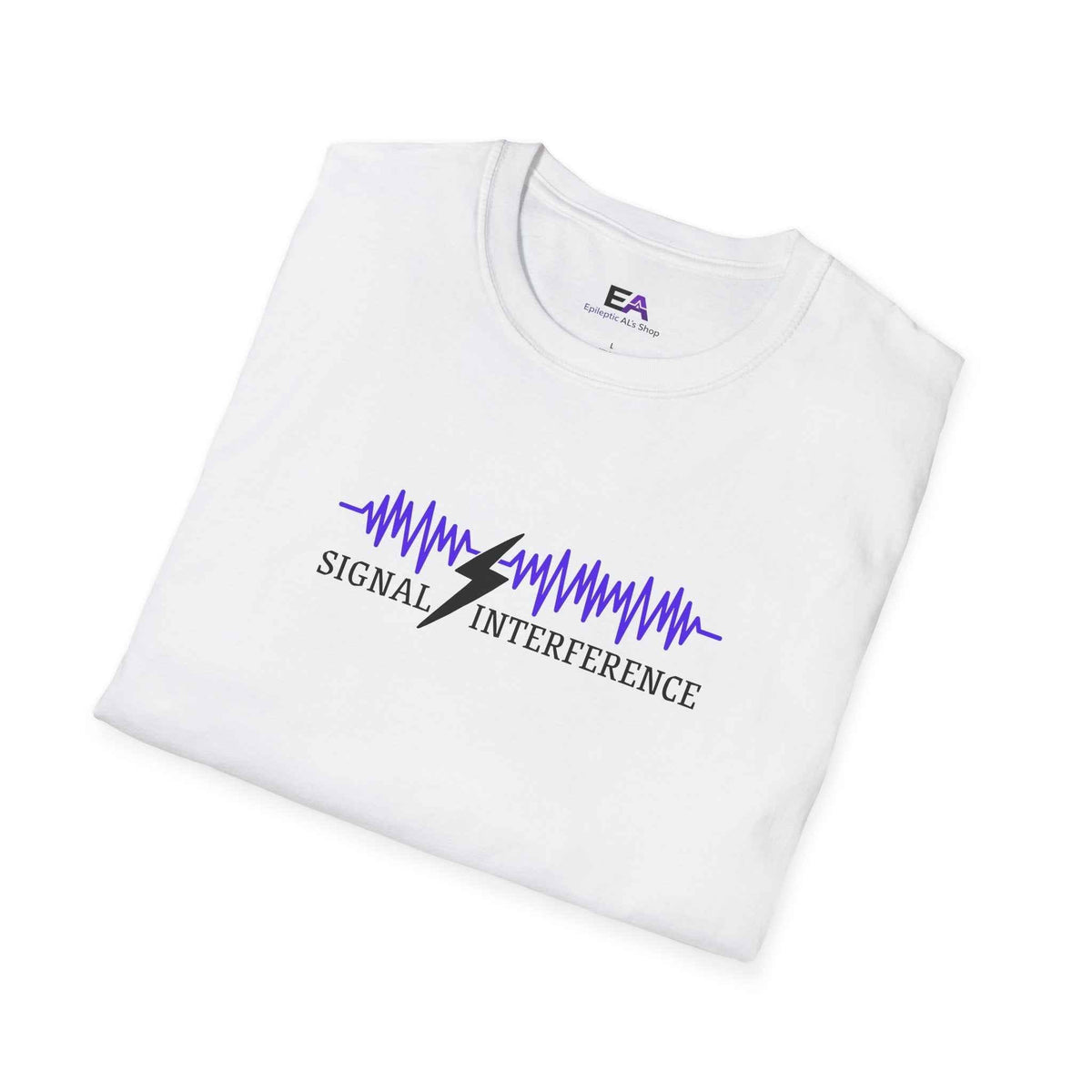 T-shirt d'interférence de signal — Statique silencieuse, étincelle visible