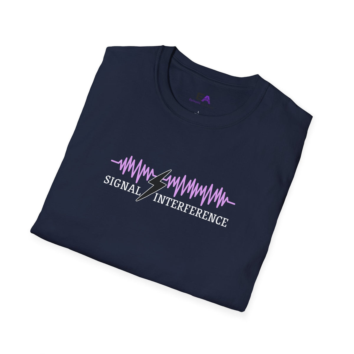 T-shirt d'interférence de signal — Statique silencieuse, étincelle visible