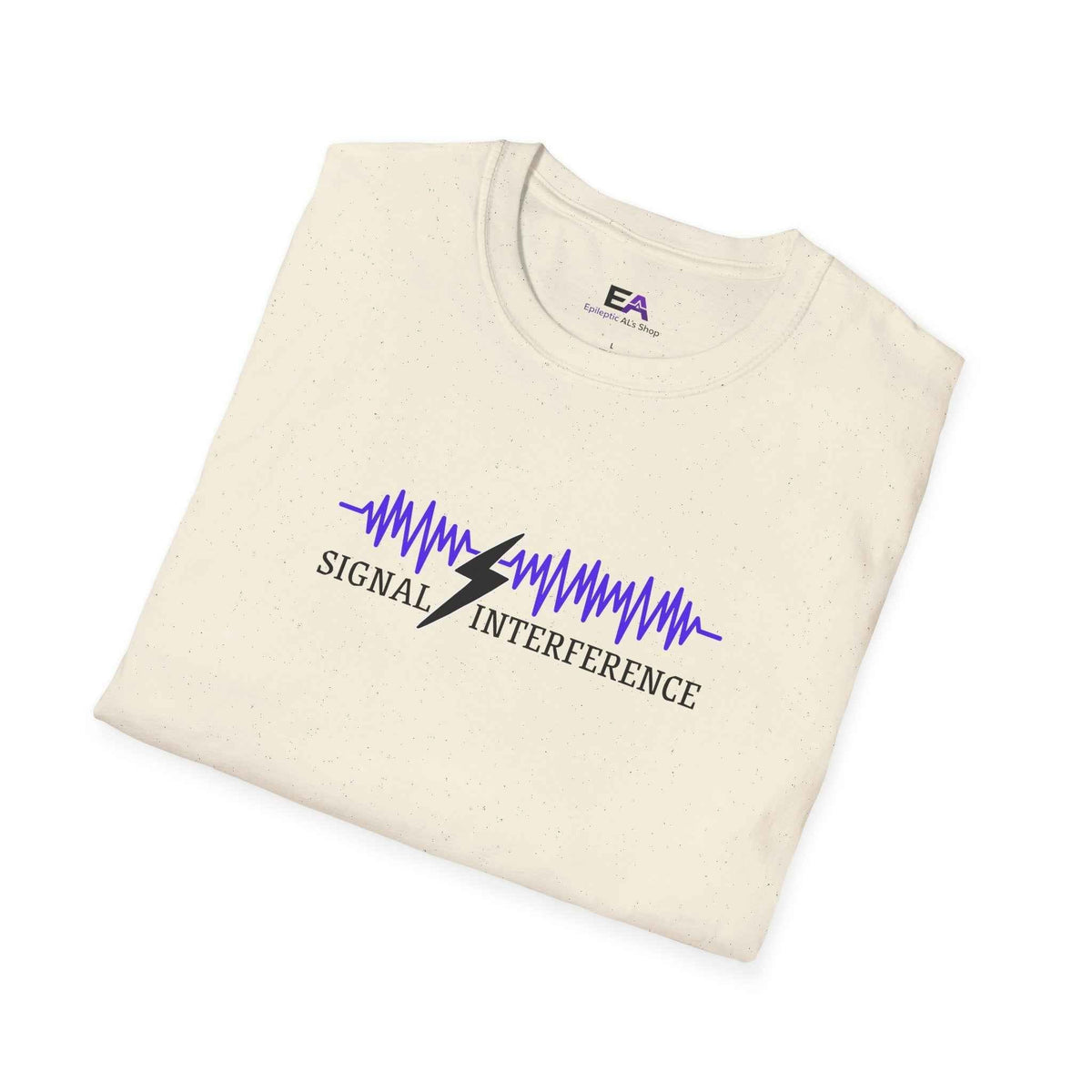 T-shirt d'interférence de signal — Statique silencieuse, étincelle visible