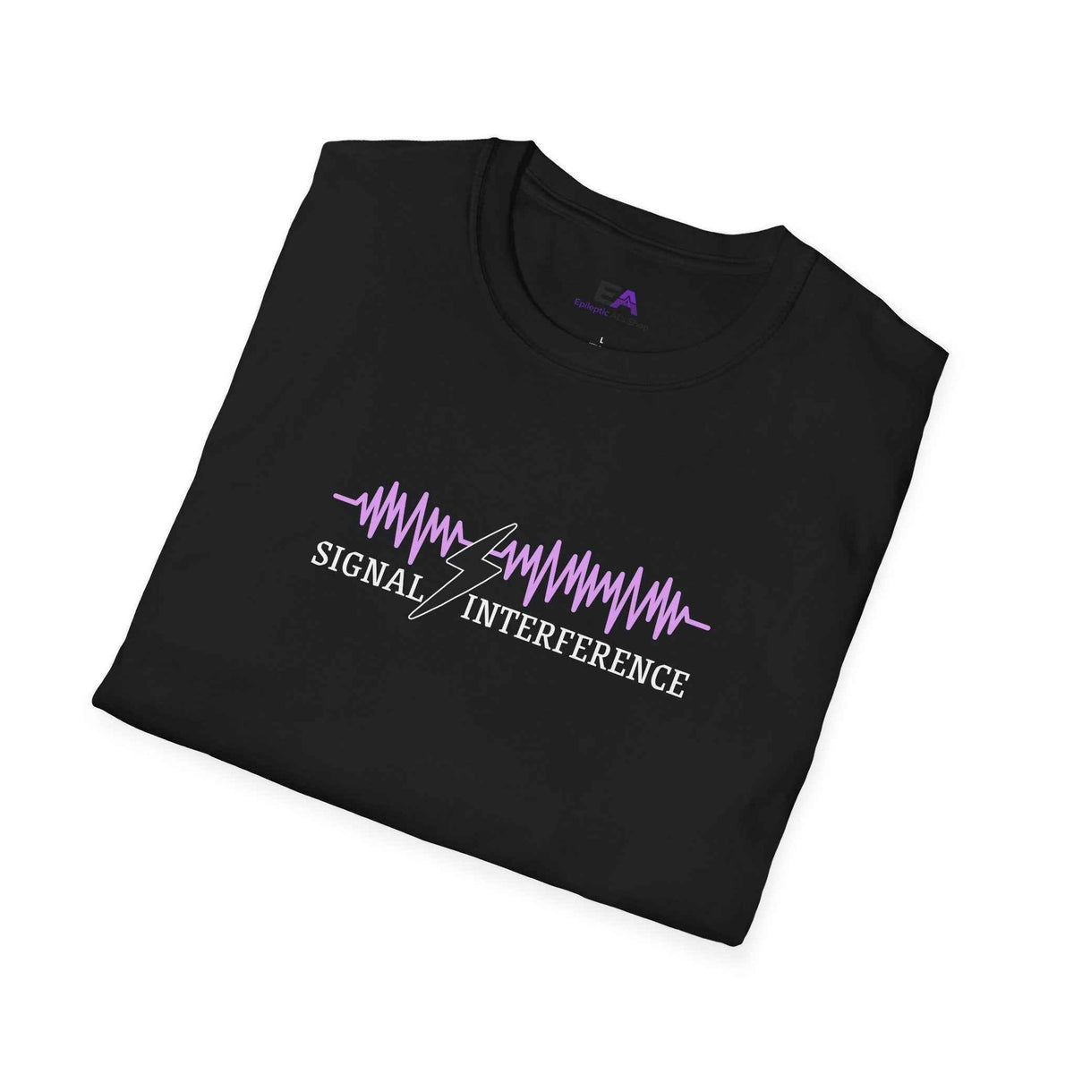 T-shirt d'interférence de signal — Statique silencieuse, étincelle visible