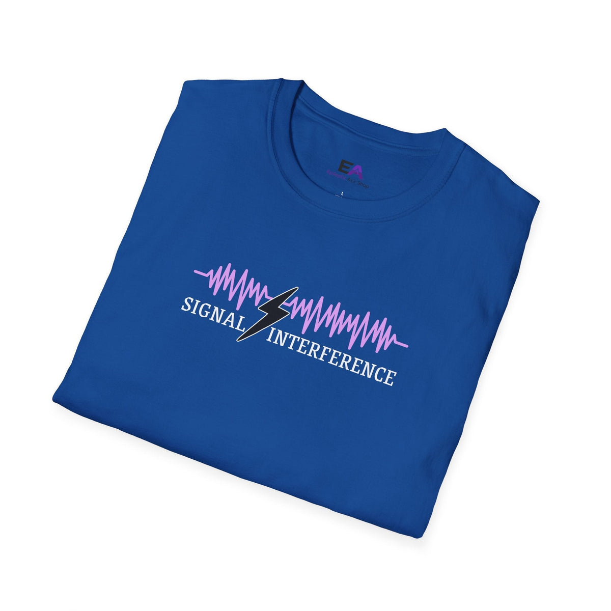 T-shirt d'interférence de signal — Statique silencieuse, étincelle visible