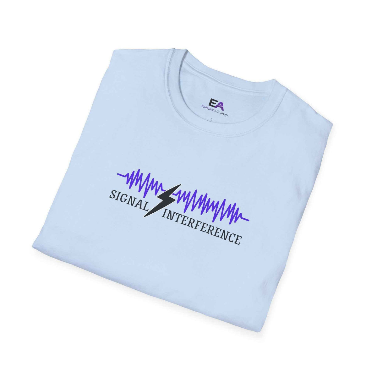 T-shirt d'interférence de signal — Statique silencieuse, étincelle visible