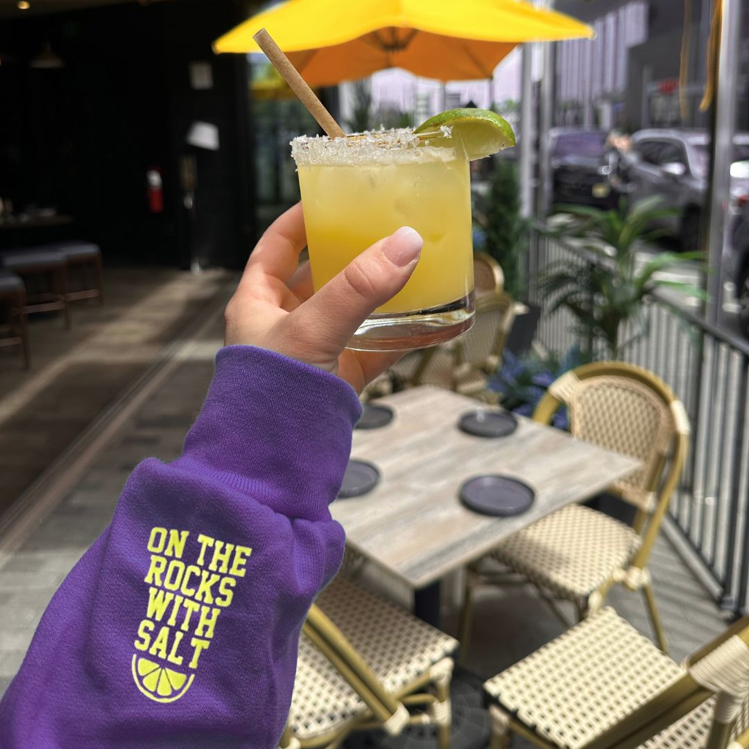 Sweatshirt imprimé violet MARGS avec poignet On the Rocks