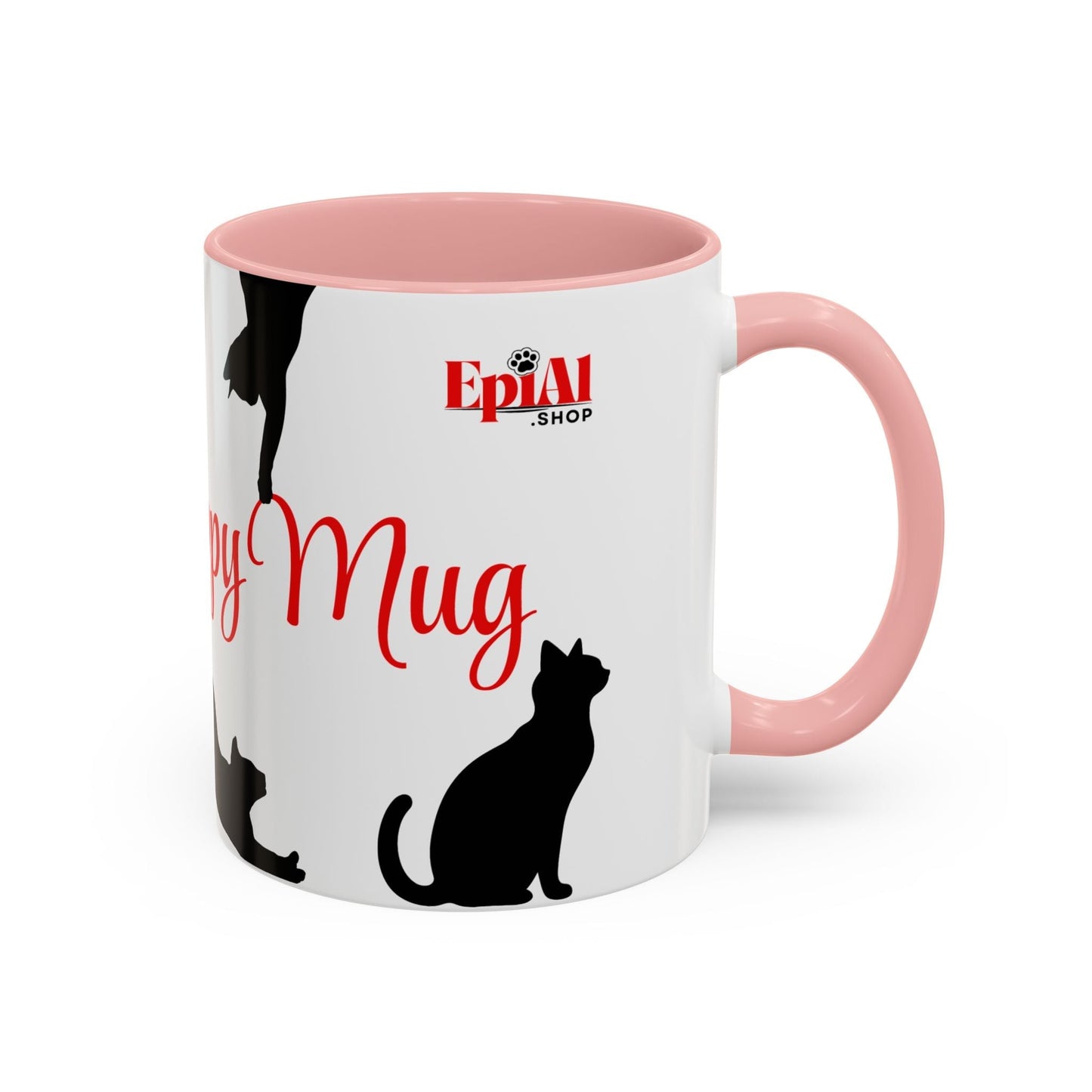 Silhouette Cat Lovers Accent Mug