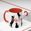 Silhouette Cat Lovers Accent Mug