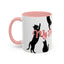 Silhouette Cat Lovers Accent Mug