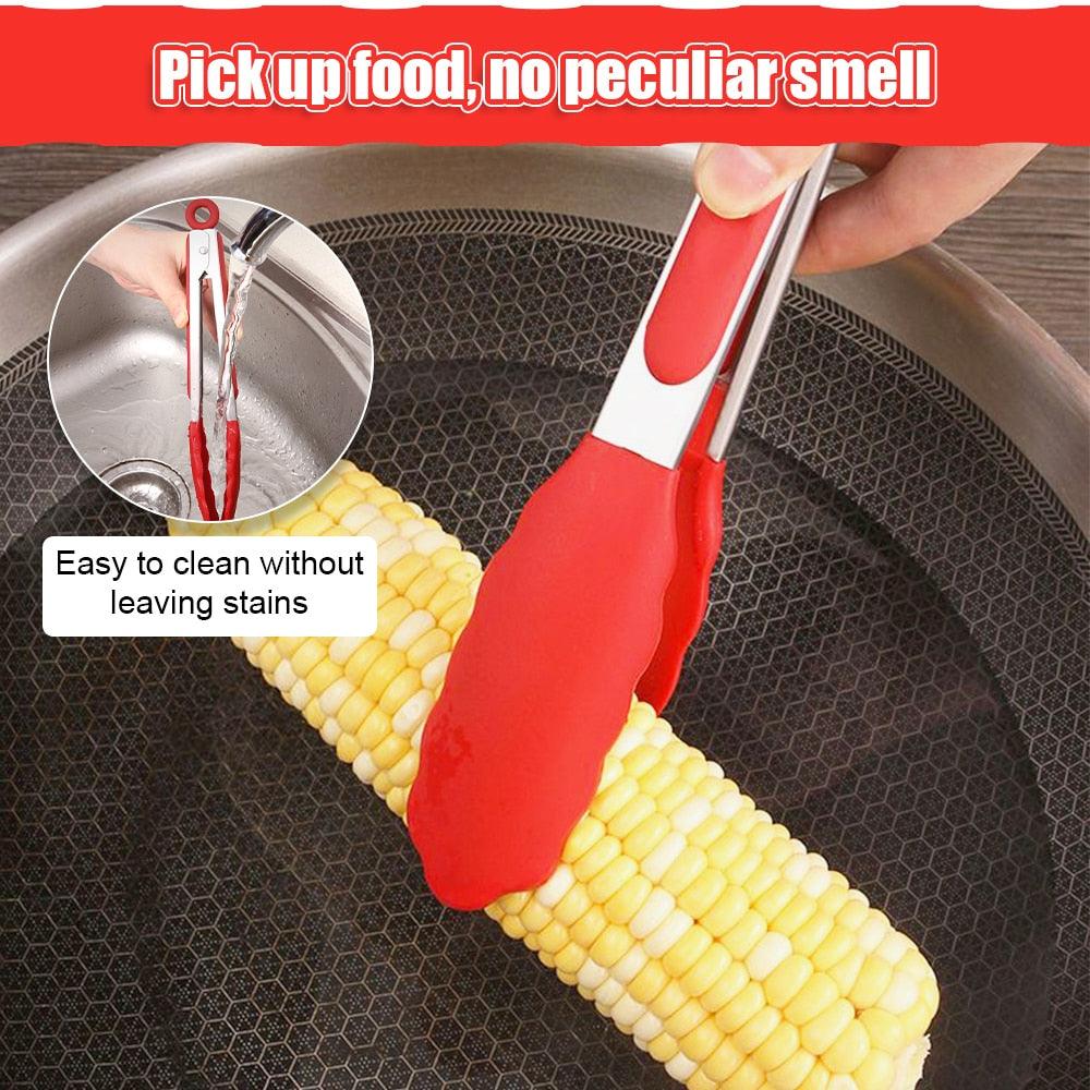 Pinzas de Barbacoa de Silicona Premium - Herramienta de Cocina Versátil