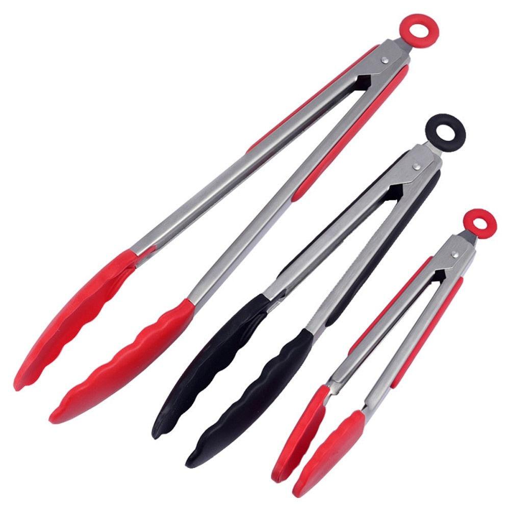 Pinzas de Barbacoa de Silicona Premium - Herramienta de Cocina Versátil