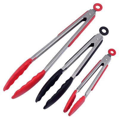 Premium Silicone BBQ Grilling Tongs - Versatile Kitchen Tool