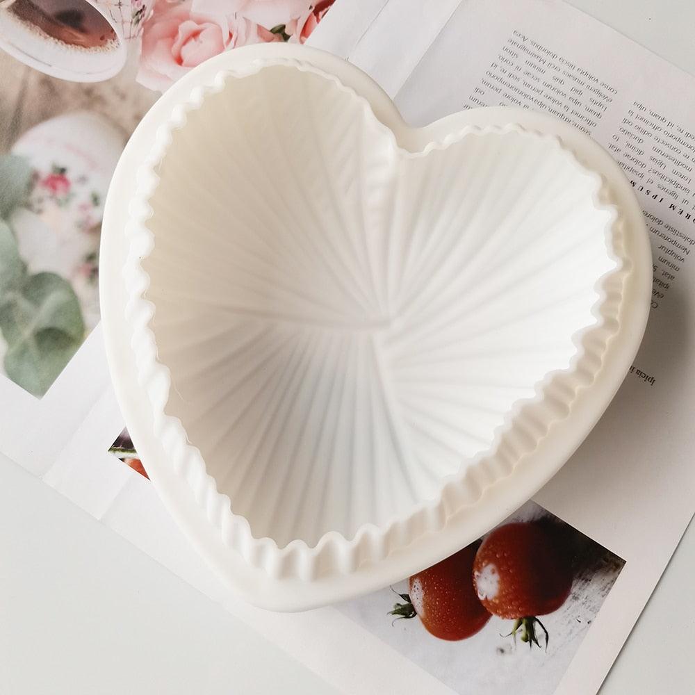 Moule à gâteau en silicone en forme de cœur - Antiadhésif et réutilisable