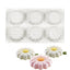 Moldes para Pasteles de Silicona en Forma de Margarita - Set de Utensilios de Hornear de 1/6 Cavidad