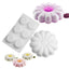 Moldes para Pasteles de Silicona en Forma de Margarita - Set de Utensilios de Hornear de 1/6 Cavidad