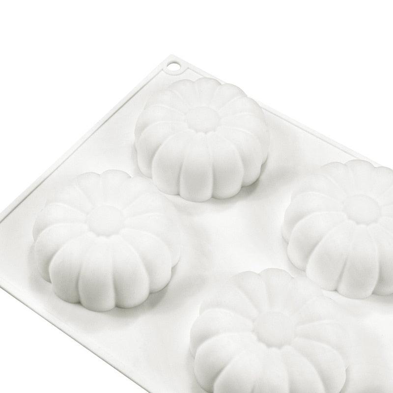 Moldes para Pasteles de Silicona en Forma de Margarita - Set de Utensilios de Hornear de 1/6 Cavidad