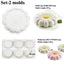Moldes para Pasteles de Silicona en Forma de Margarita - Set de Utensilios de Hornear de 1/6 Cavidad