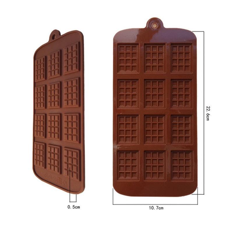 Premium Silicone Chocolate Mold with 12 Cells for Baking
