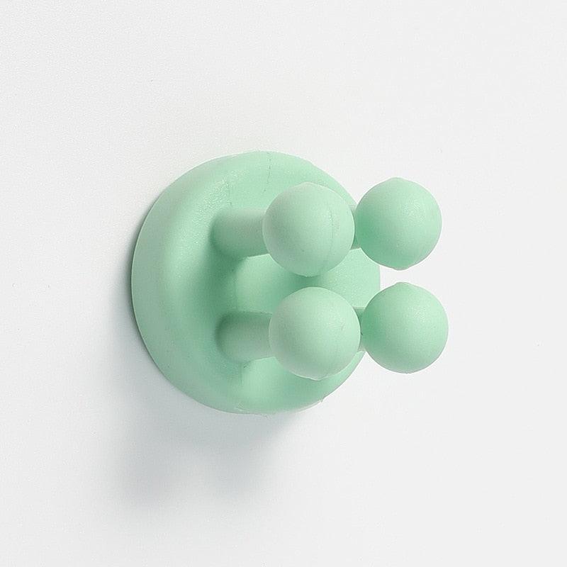 Ganchos de Silicona para Organizar Esenciales de Baño y Cocina