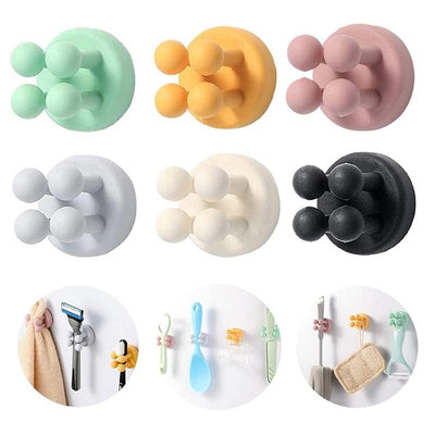 Silicone Wall Hooks for Organizing Bathroom & Kitchen Essentials
