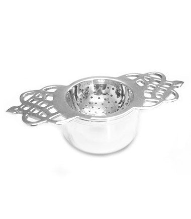 Elegant Silver Plated Tea Strainer with Short Handle