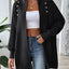 Simple and fashionable loose sweater with pearl nail beads cardigan - Korvel