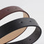 Ceinture en PU Cuir pour Femmes avec Boucle Double O-Ring Vintage