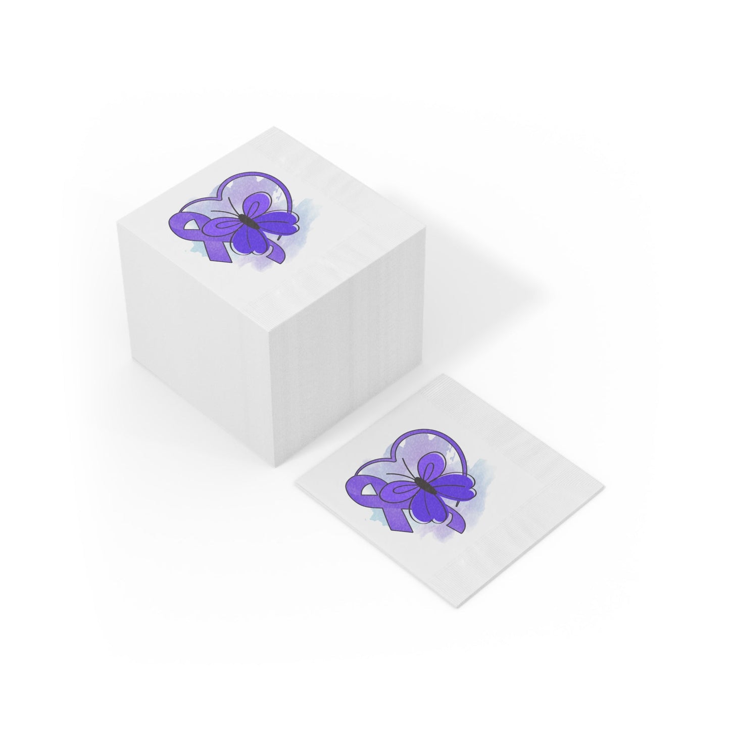 Serviettes à monnaie de sensibilisation à l'épilepsie avec papillon violet