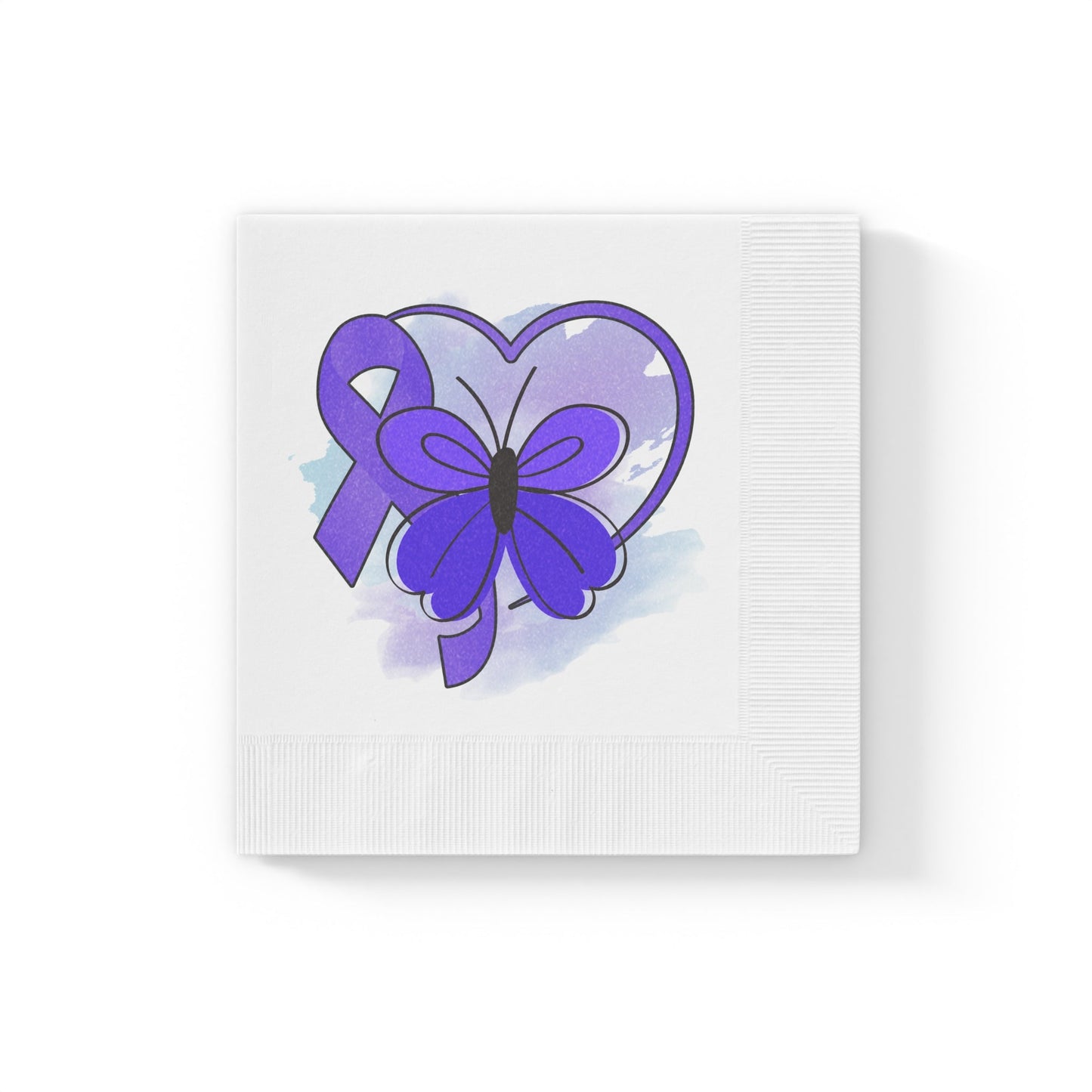 Serviettes à monnaie de sensibilisation à l'épilepsie avec papillon violet