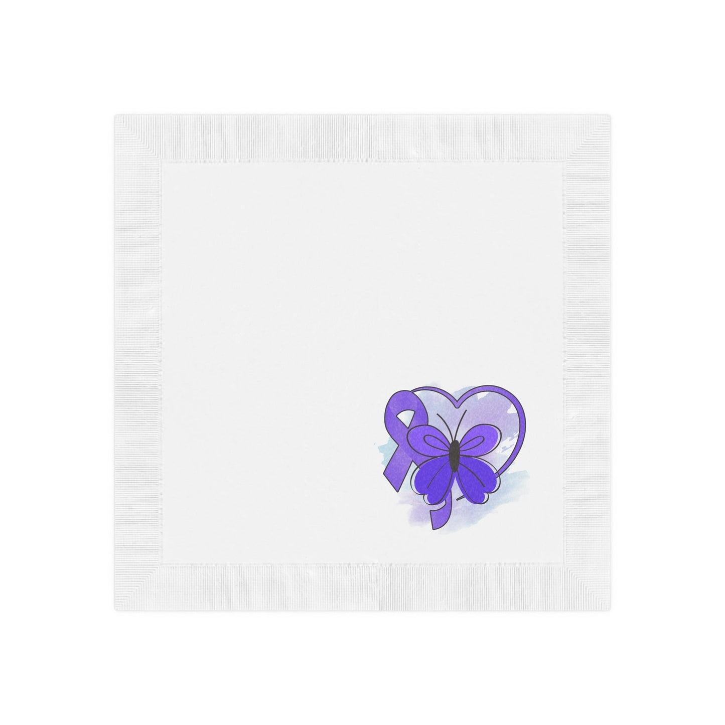 Serviettes à monnaie de sensibilisation à l'épilepsie avec papillon violet