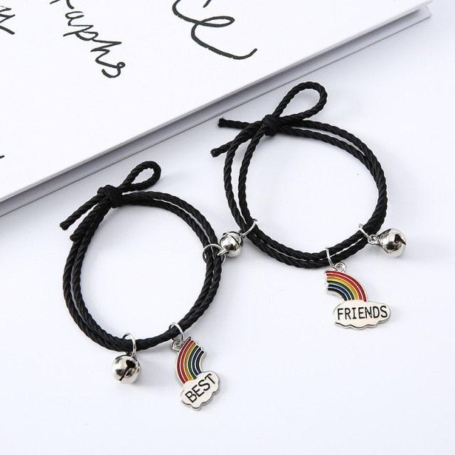Rainbow Magnetic Couple Bracelet - Adjustable Friendship Jewelry
