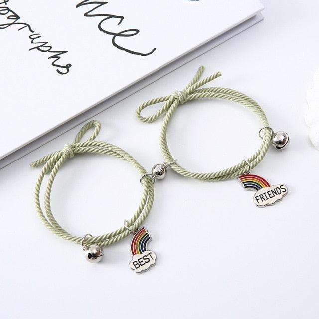 Rainbow Magnetic Couple Bracelet - Adjustable Friendship Jewelry