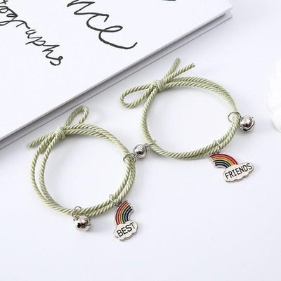 Rainbow Magnetic Couple Bracelet - Adjustable Friendship Jewelry