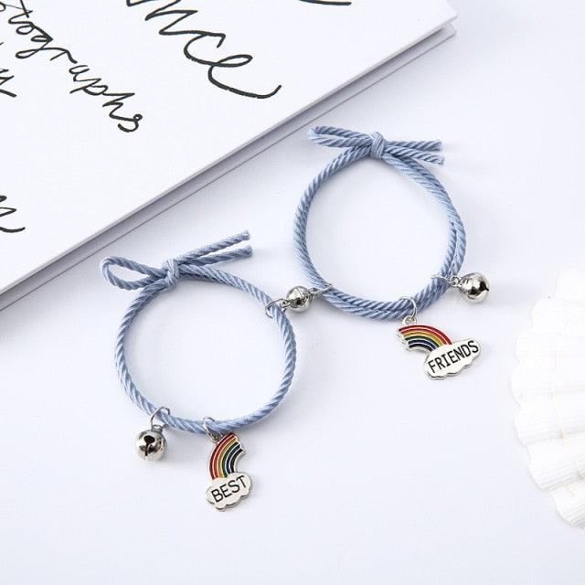 Rainbow Magnetic Couple Bracelet - Adjustable Friendship Jewelry
