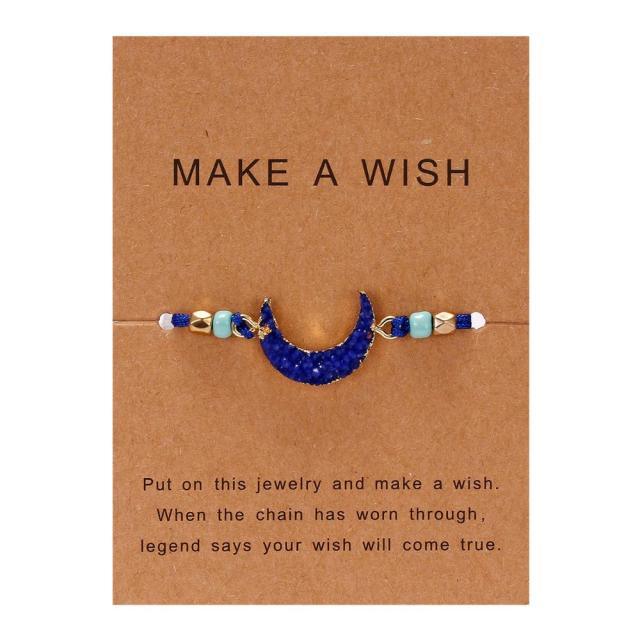Colorful Stone Charm Bracelet with Adjustable String