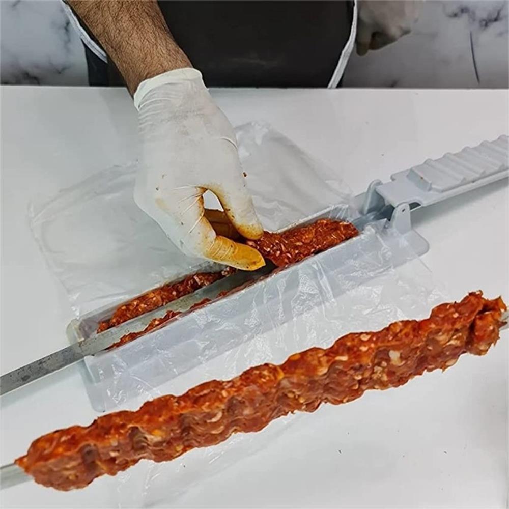 Effortless Kebab Maker - Single Row BBQ Skewer Tool for Perfect Grilling - Korvel