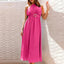 Robe midi élégante à épaule unique