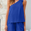 Single Shoulder Top and Pocketed Shorts Set
