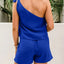 Single Shoulder Top and Pocketed Shorts Set
