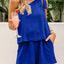 Single Shoulder Top and Pocketed Shorts Set