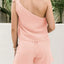 Single Shoulder Top and Pocketed Shorts Set