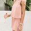 Single Shoulder Top and Pocketed Shorts Set